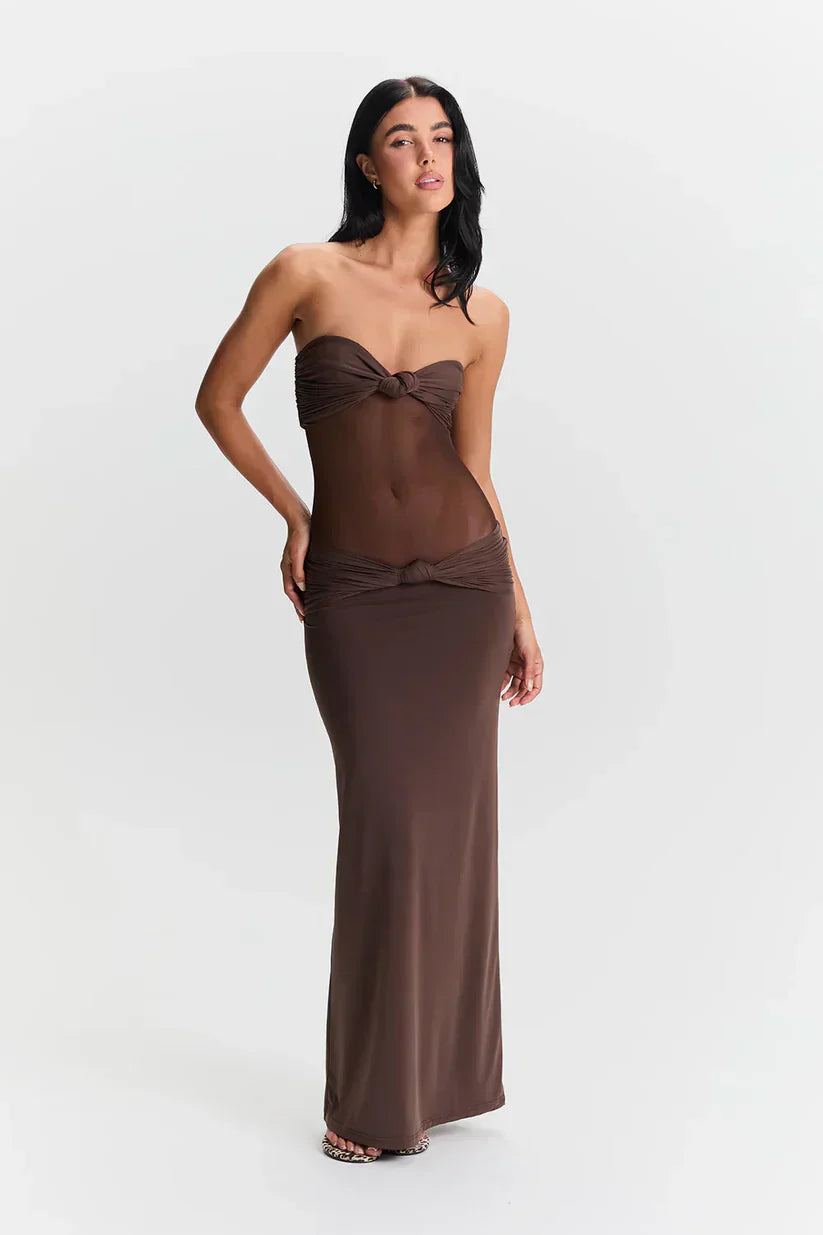 Detachable Straps Maxi Dress