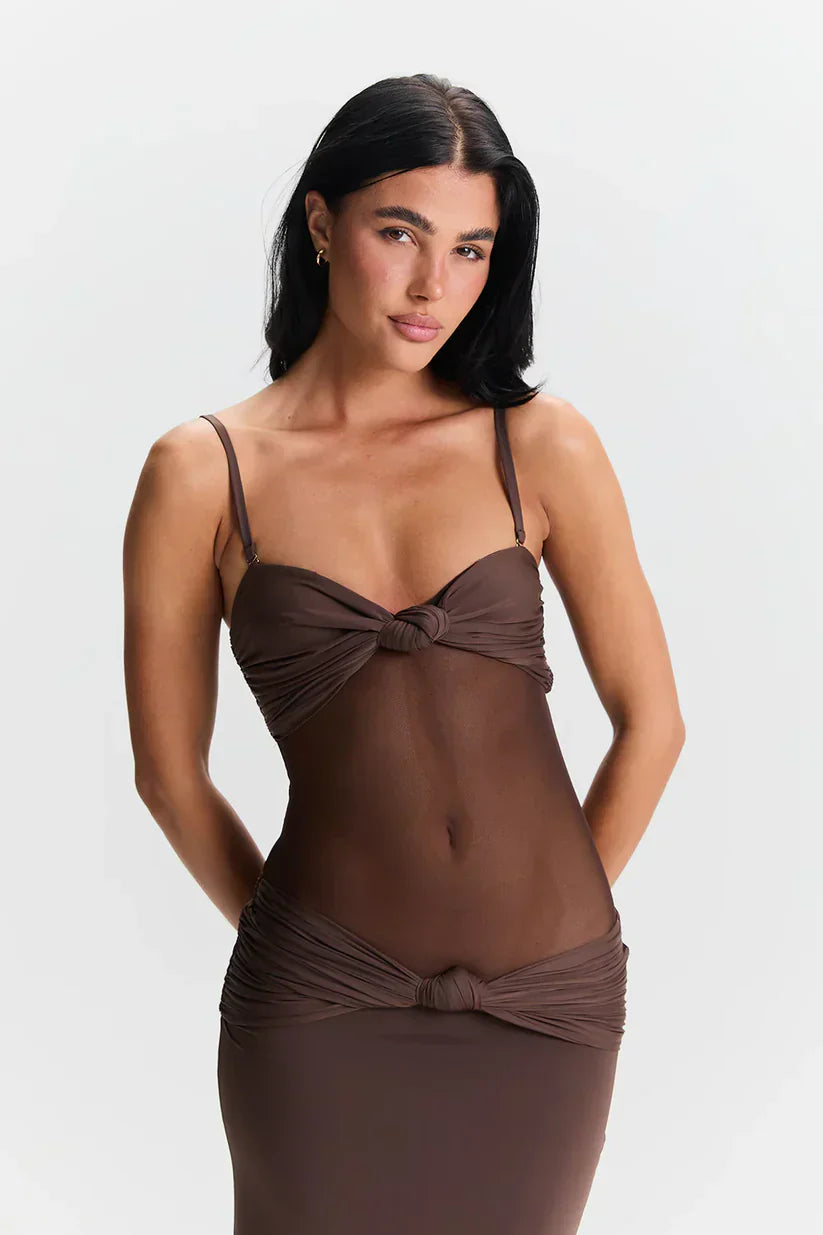 Detachable Straps Maxi Dress