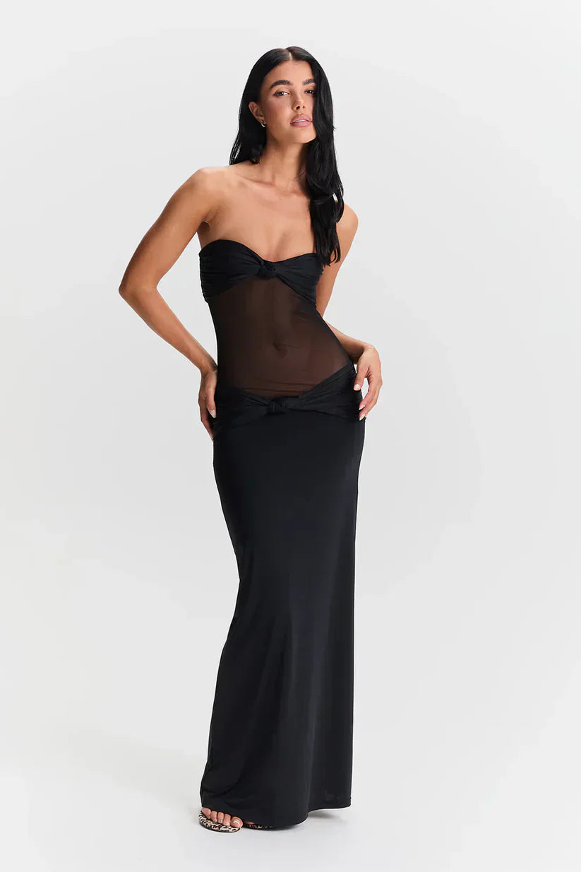 Detachable Straps Maxi Dress