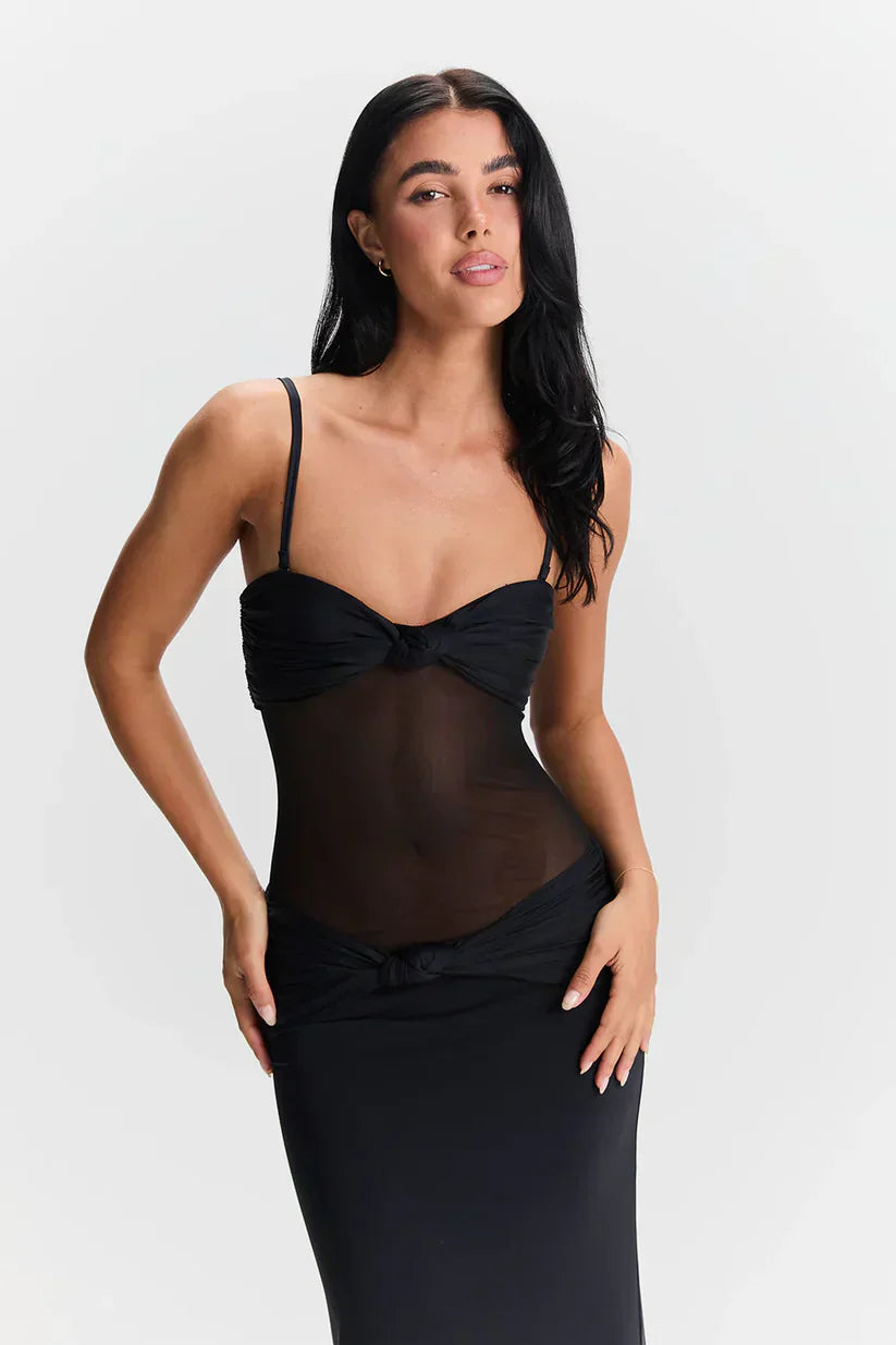 Detachable Straps Maxi Dress