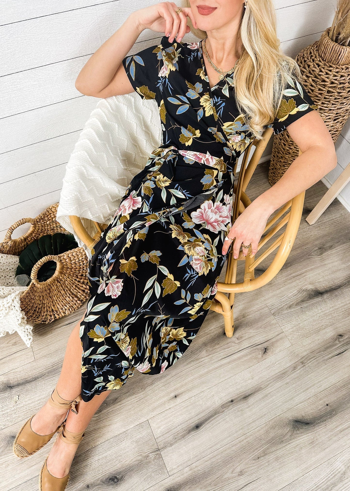 Lux Wrap Floral Dress