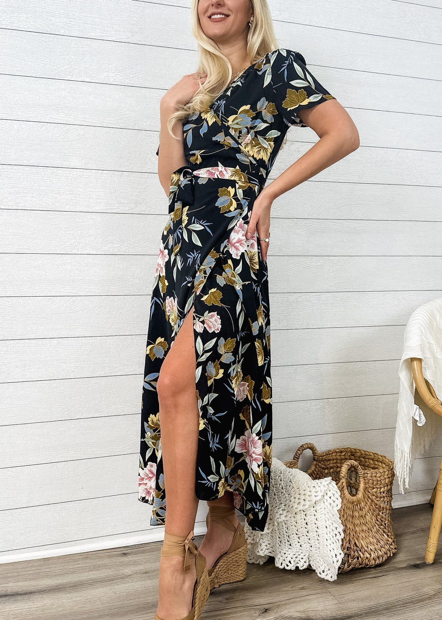 Lux Wrap Floral Dress