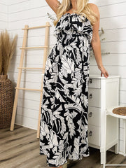Tube Layered Floral Dress