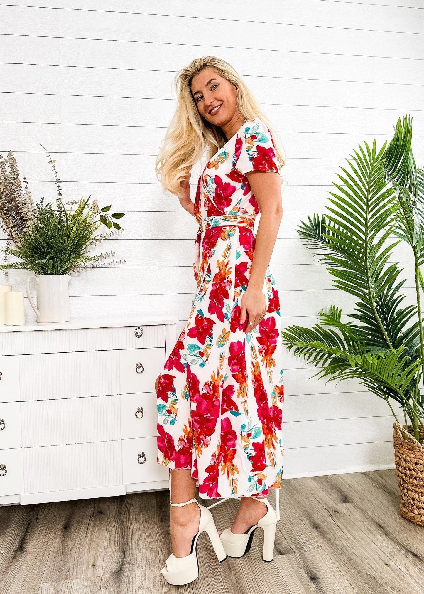 Lux Wrap Floral Dress