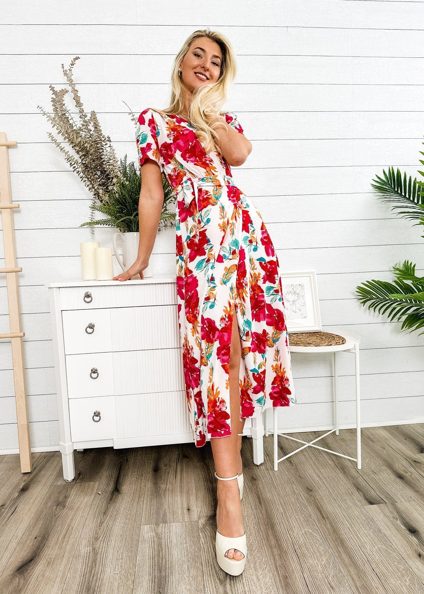 Lux Wrap Floral Dress