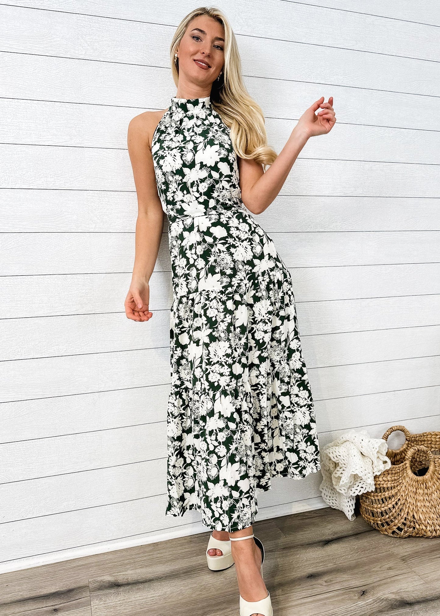 Neck Tiered Summer Dress