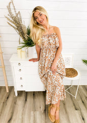 Tube Layered Floral Dress