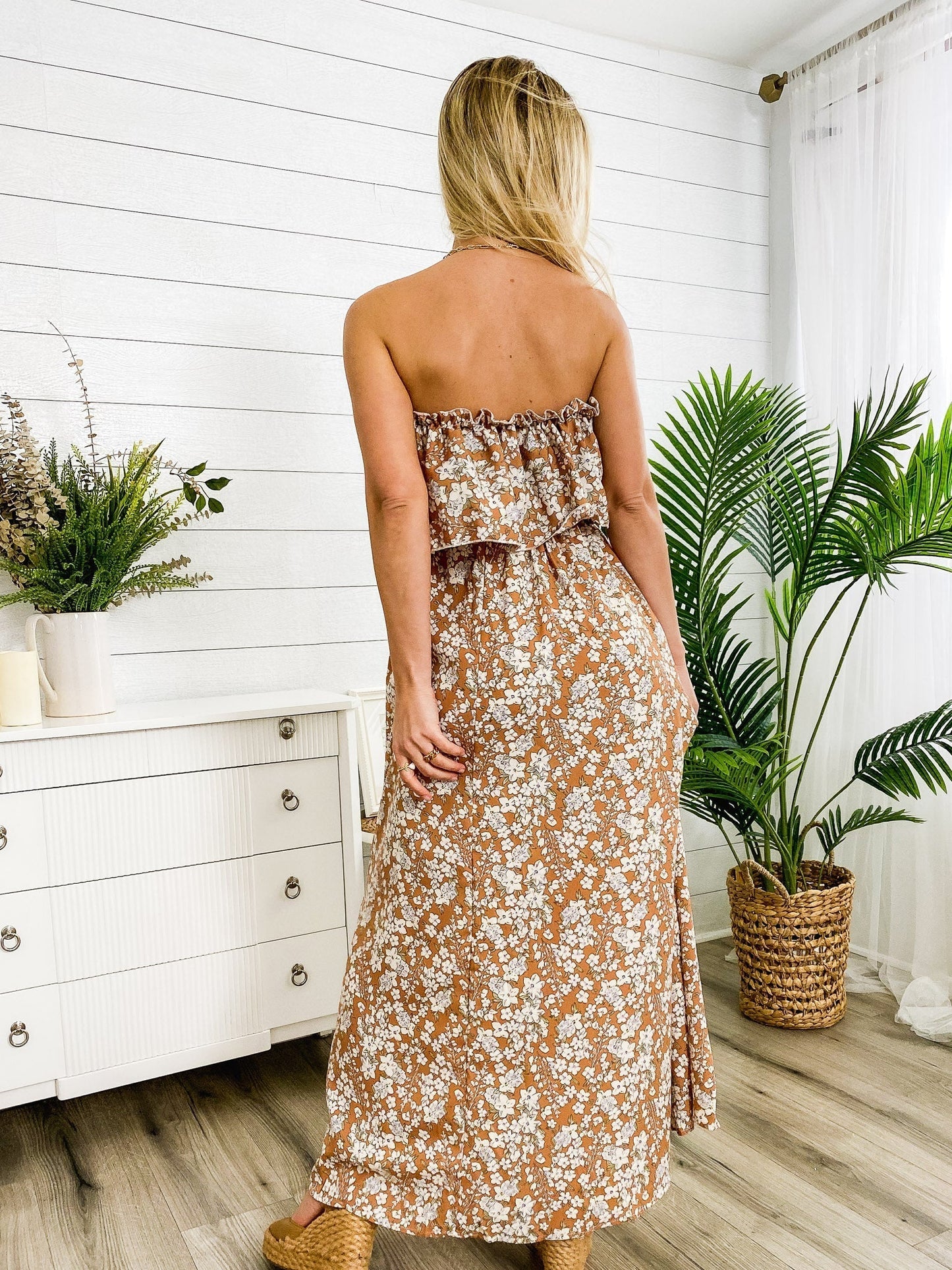 Tube Layered Floral Dress