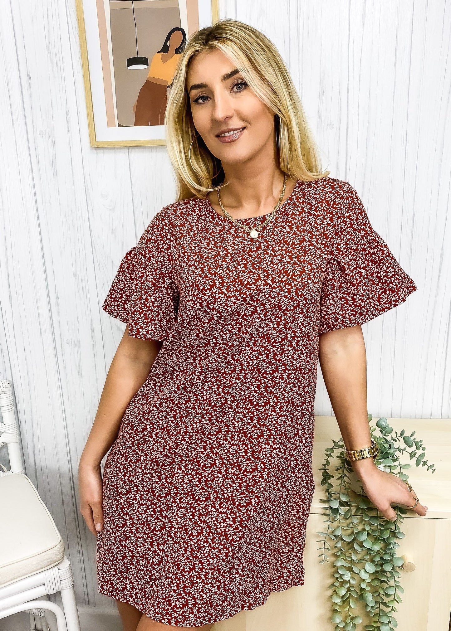 Floral Bell Sleeve Dress