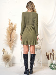 Half Button Classic Dress