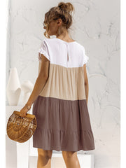 Colored With Ruffles Dress