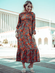 Chest Floral Dotted Dress