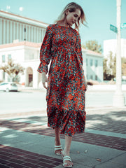 Chest Floral Dotted Dress