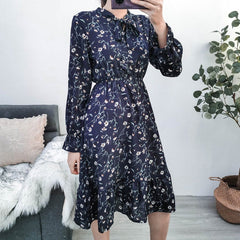 Tie Neck Waist Dress