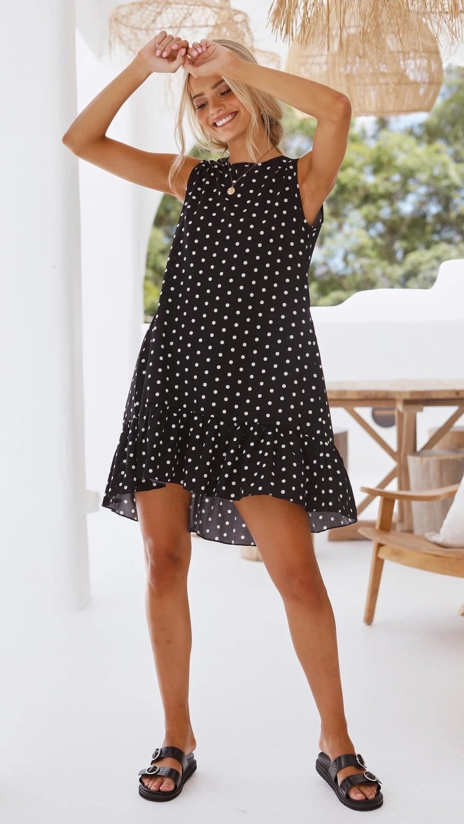 Polka Dot Ruffle Dress