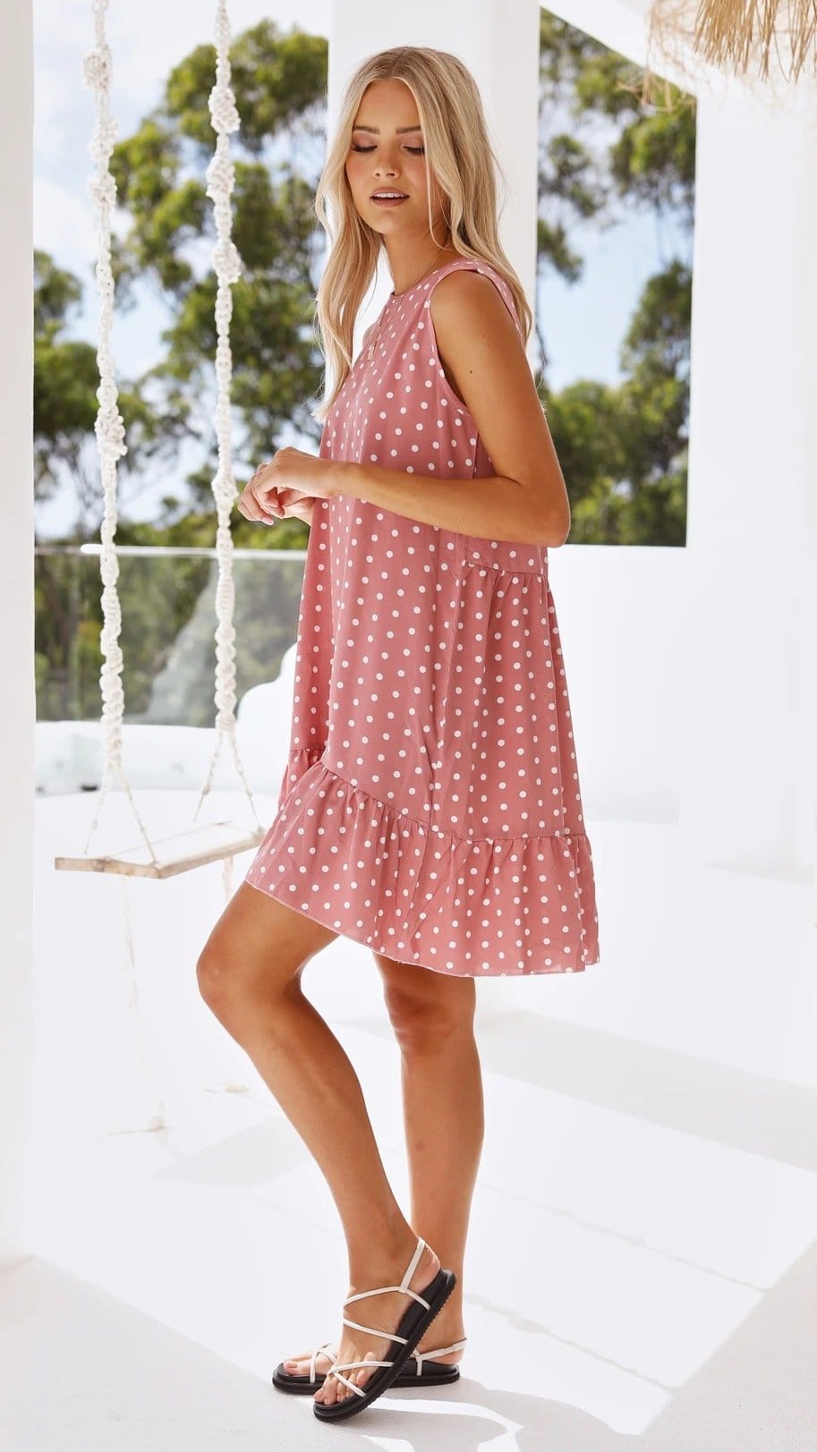 Polka Dot Ruffle Dress