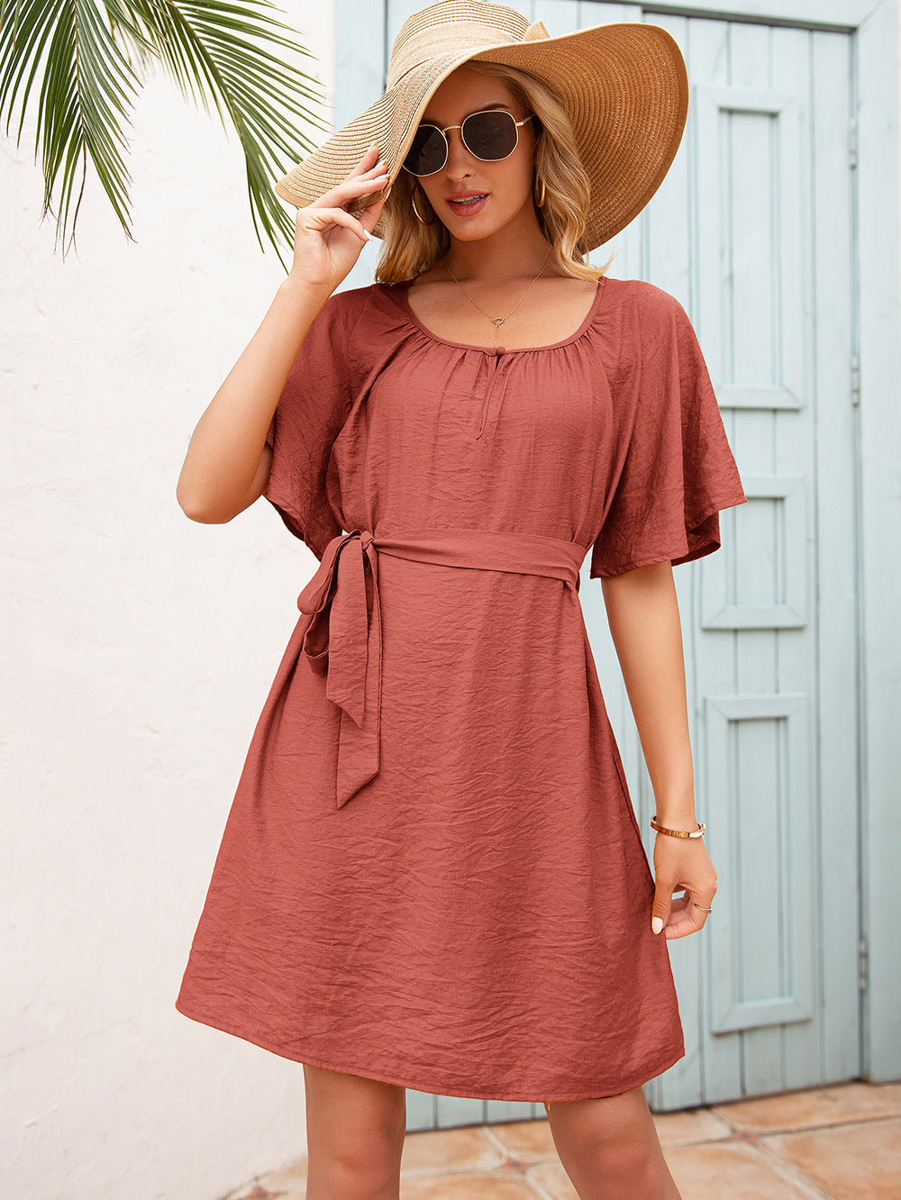 Easy Flared Sleeve Dress