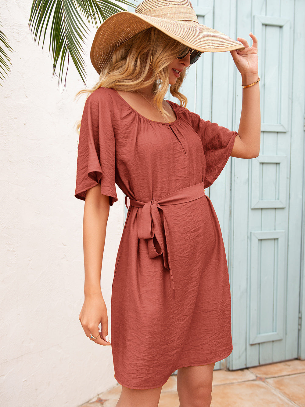 Easy Flared Sleeve Dress