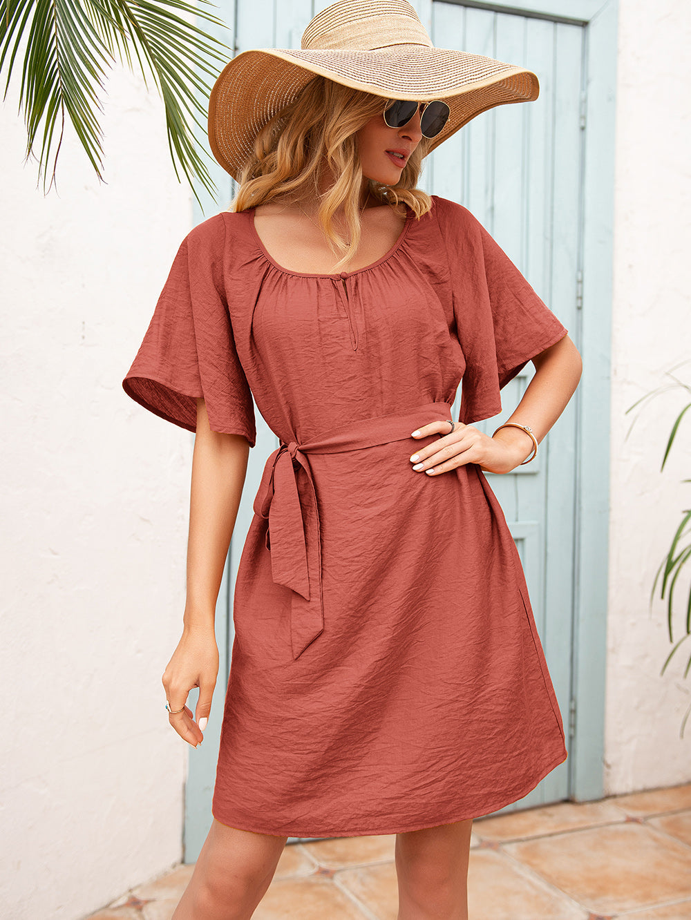 Easy Flared Sleeve Dress