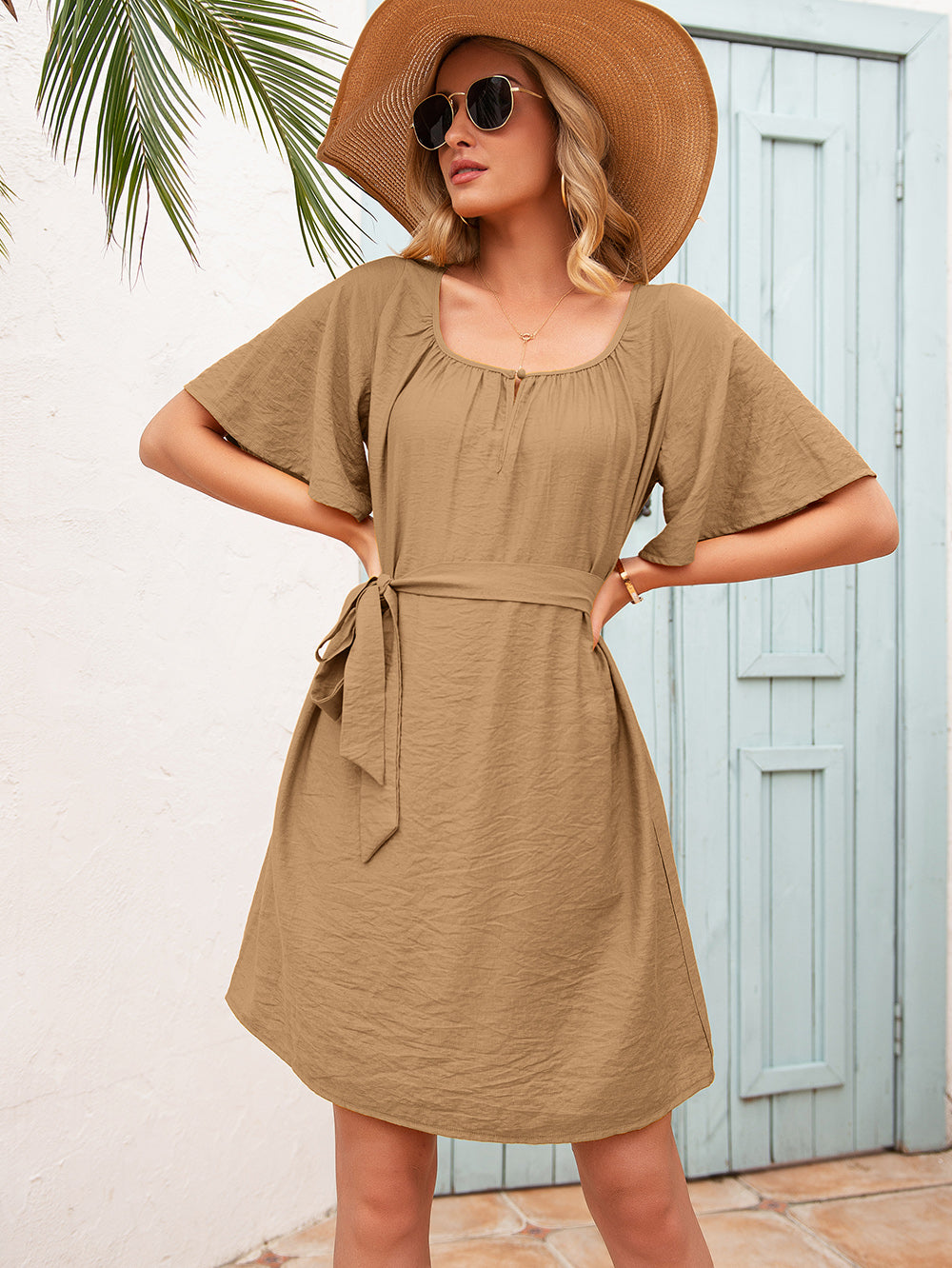 Easy Flared Sleeve Dress