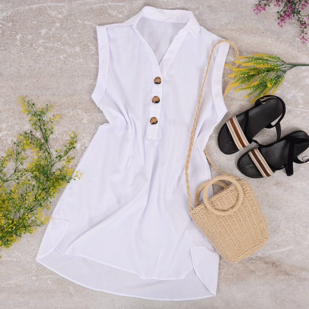 Tortoise Collar Tunic Dress