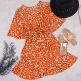 Floral Sunset Flowy Dress