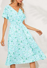 Floral Everyday Cross-Front Dress