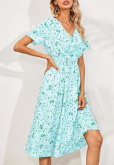 Floral Everyday Cross-Front Dress