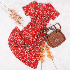 Floral Everyday Cross-Front Dress