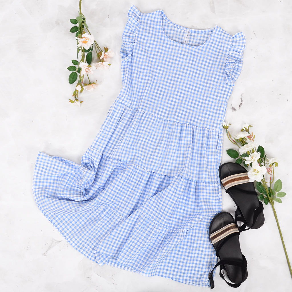 Ruffle Sleeve Tunic Dress