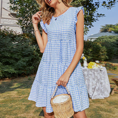 Ruffle Sleeve Tunic Dress