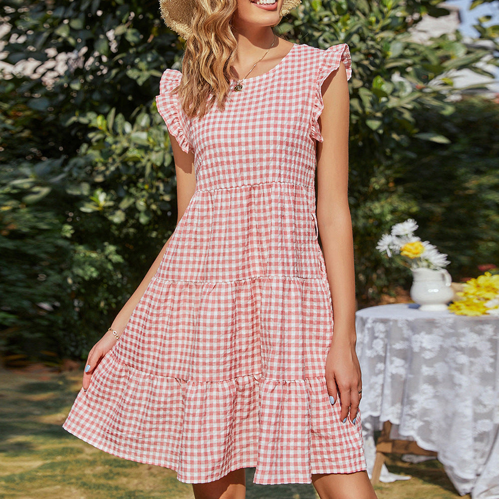Ruffle Sleeve Tunic Dress