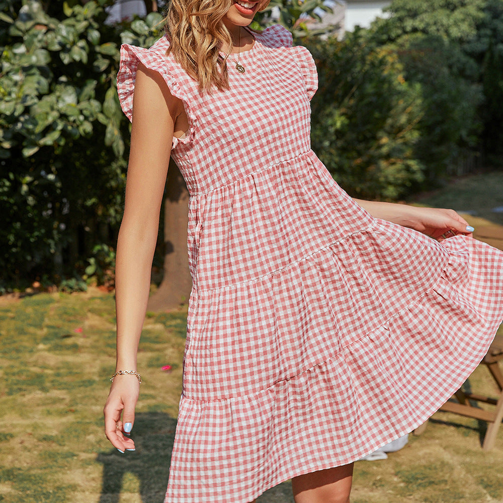 Ruffle Sleeve Tunic Dress