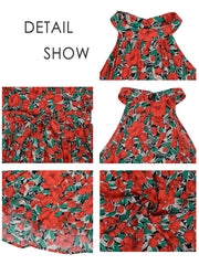 Halter Ruffle Maxi Dress