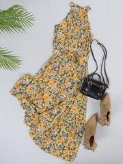 Halter Ruffle Maxi Dress