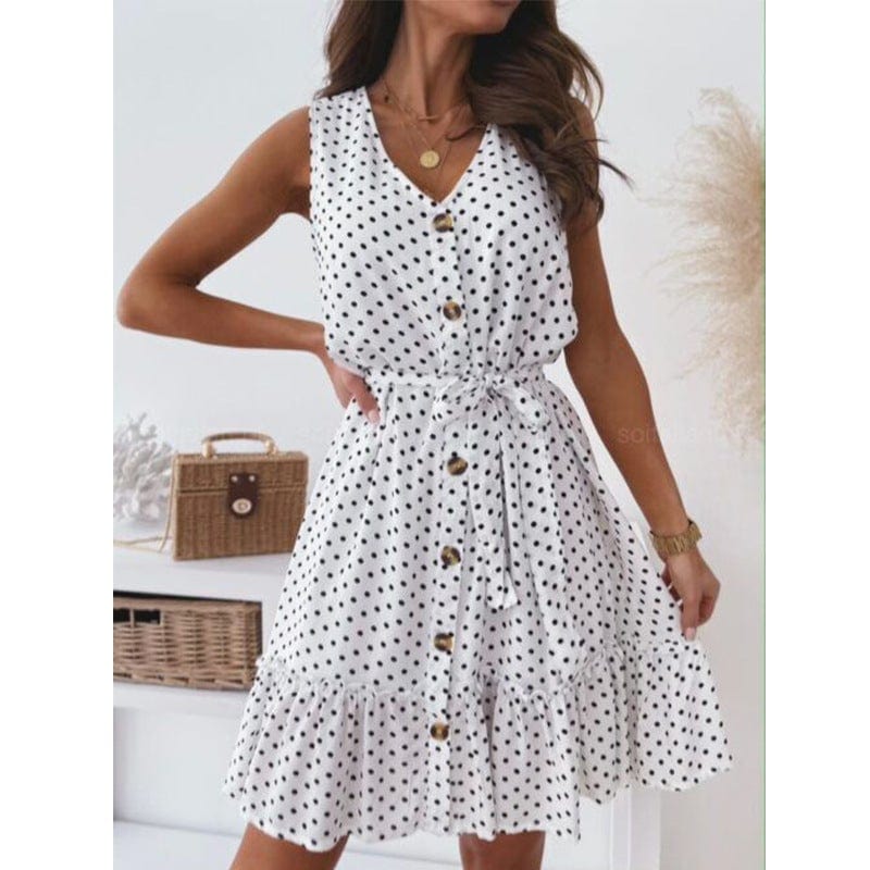 Smocked Wrap Off-Shoulder Dress