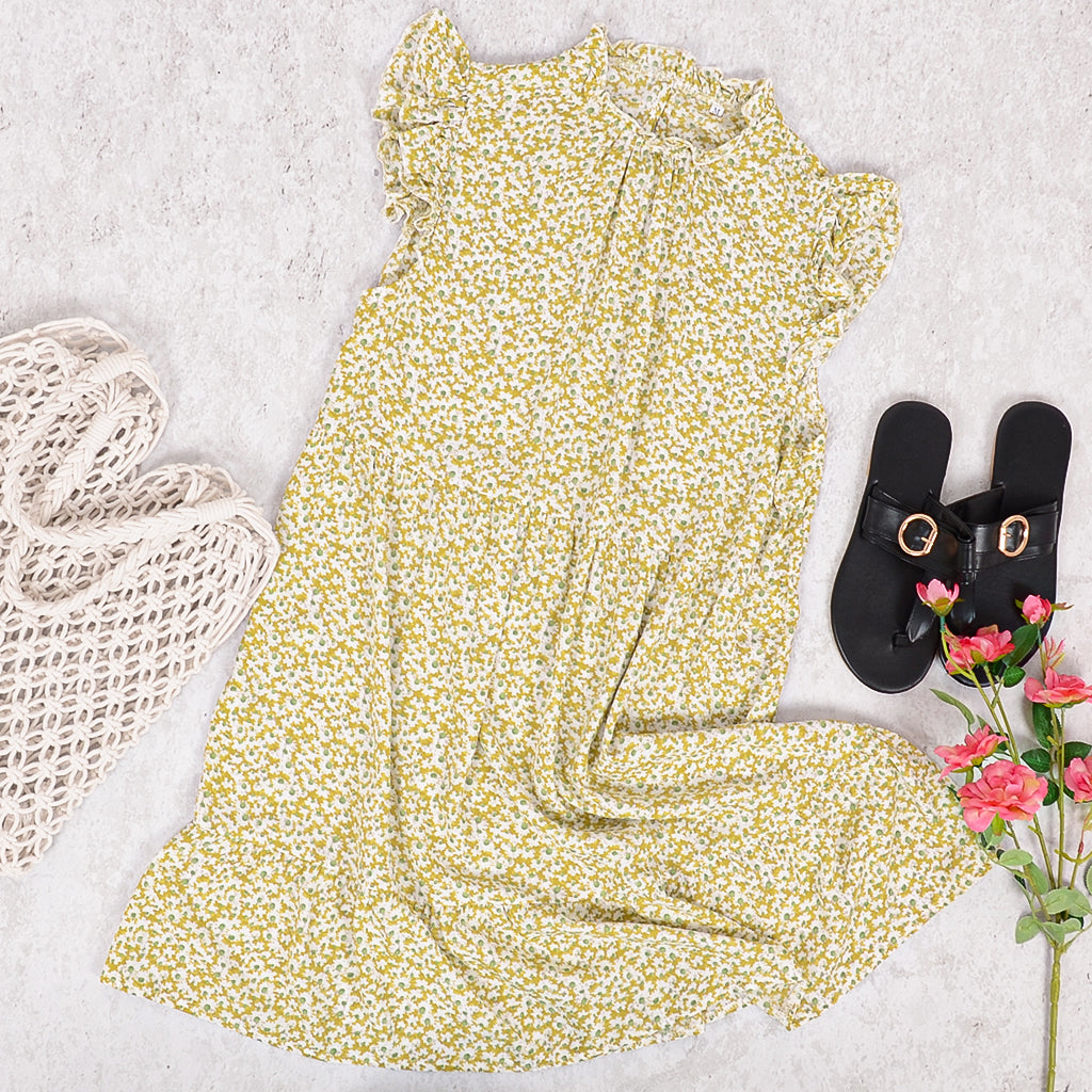 Smocked Neck Tunic Dress