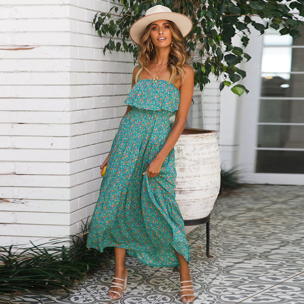 Ruffle Maxi Boho Dress