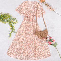 Print Asymmetrical Hem Dress