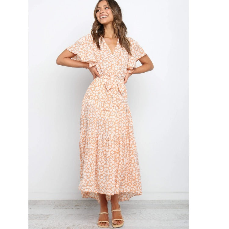 Print Asymmetrical Hem Dress