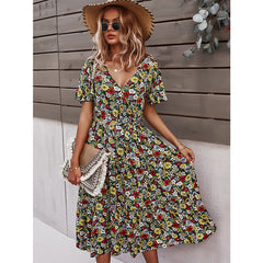 Flower Wrapped Summer Dress
