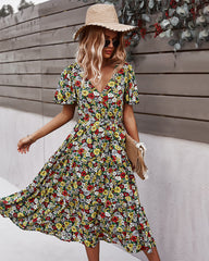 Flower Wrapped Summer Dress