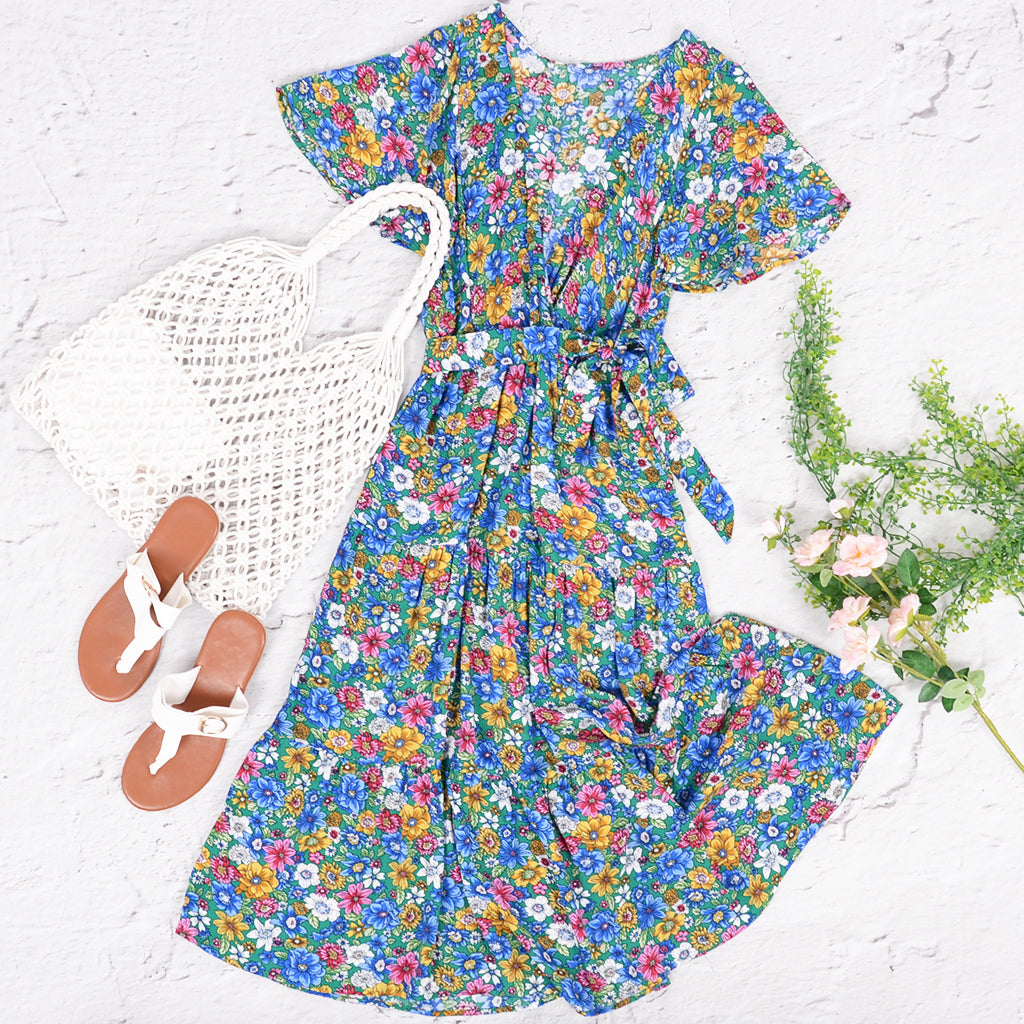 Flower Wrapped Summer Dress