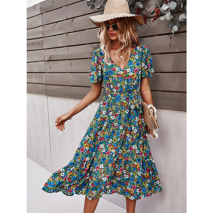 Flower Wrapped Summer Dress