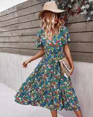 Flower Wrapped Summer Dress