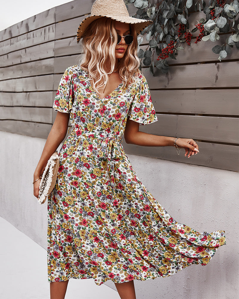 Flower Wrapped Summer Dress