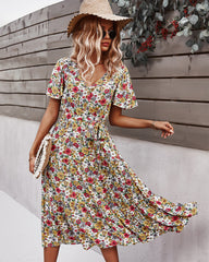 Flower Wrapped Summer Dress