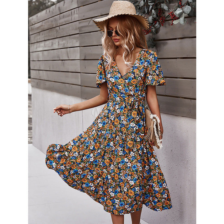Flower Wrapped Summer Dress