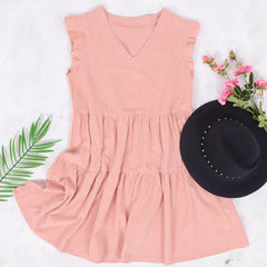 V Neck Sleeve Dress
