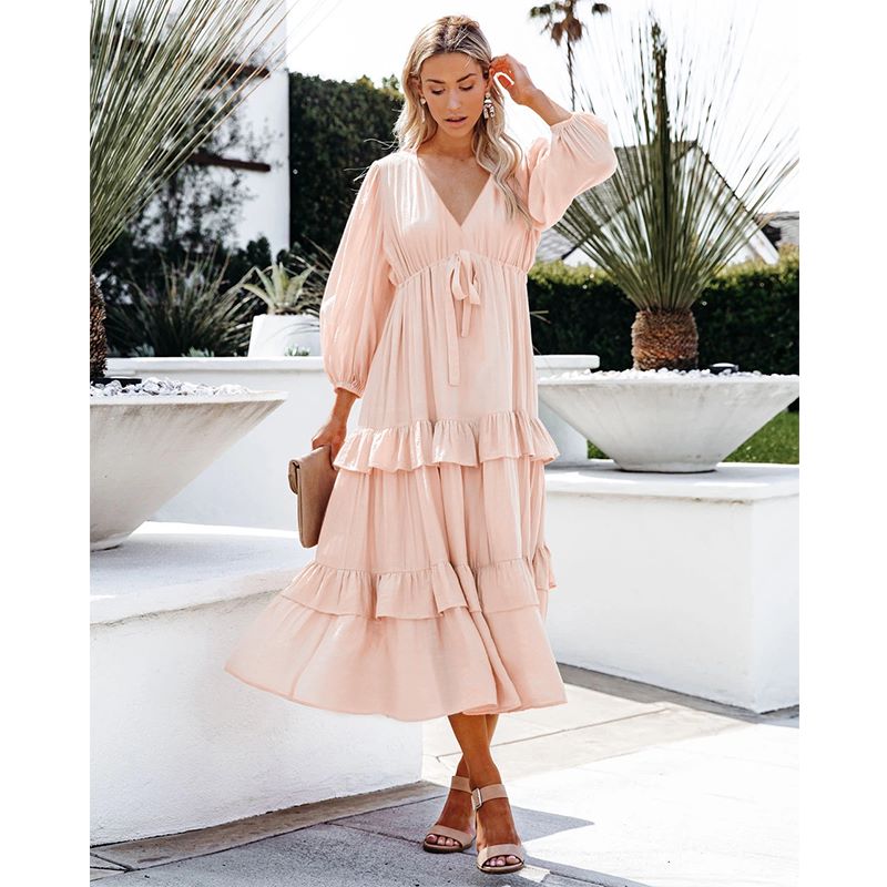Flowy Ruffle Tunic Dress